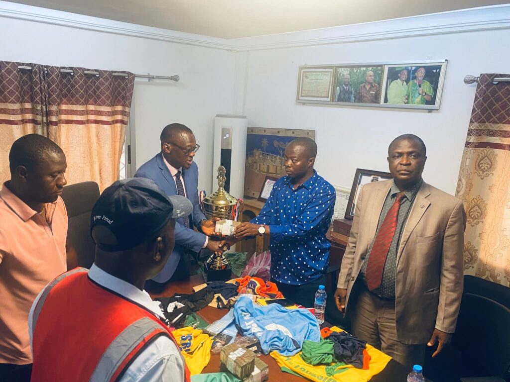 Cyrus Champions Unity and Development Through Football in Lofa, Donates Cash and Sporting Materials For District League