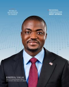 World Business Summit Appoints Liberian Official Joseph K. Vallai as Regional Ambassador for West Africa