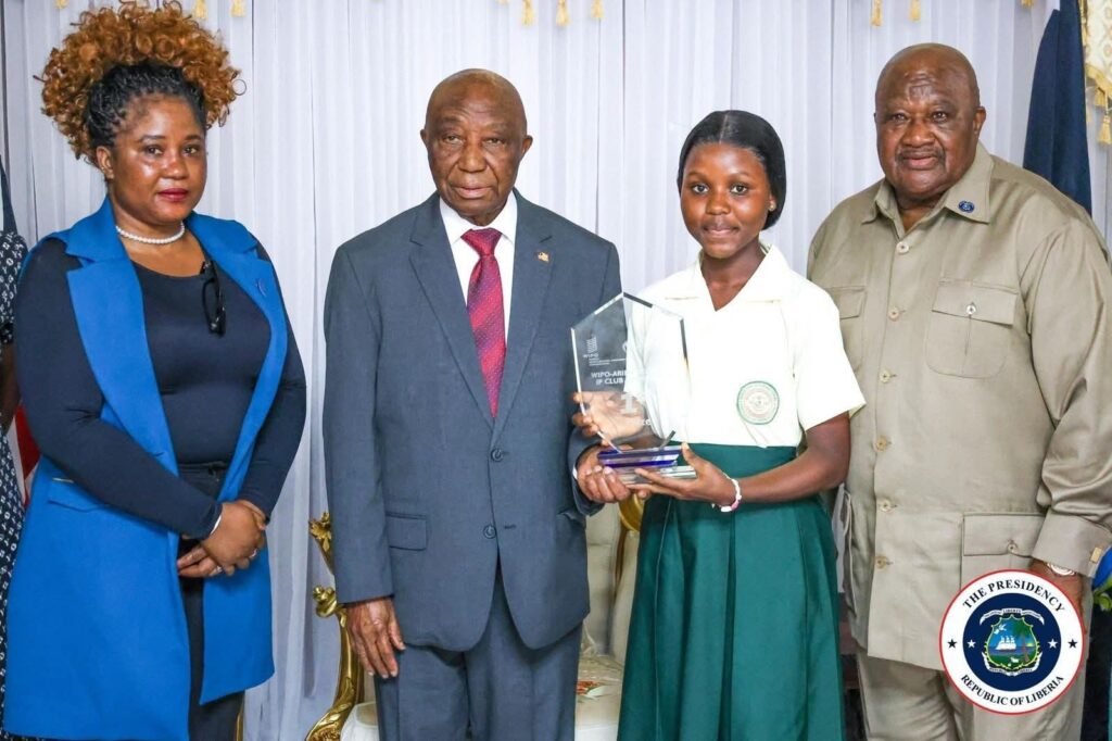 President Boakai Honors Liberia’s First ARIPO-WIPO Regional IP Competition Champions