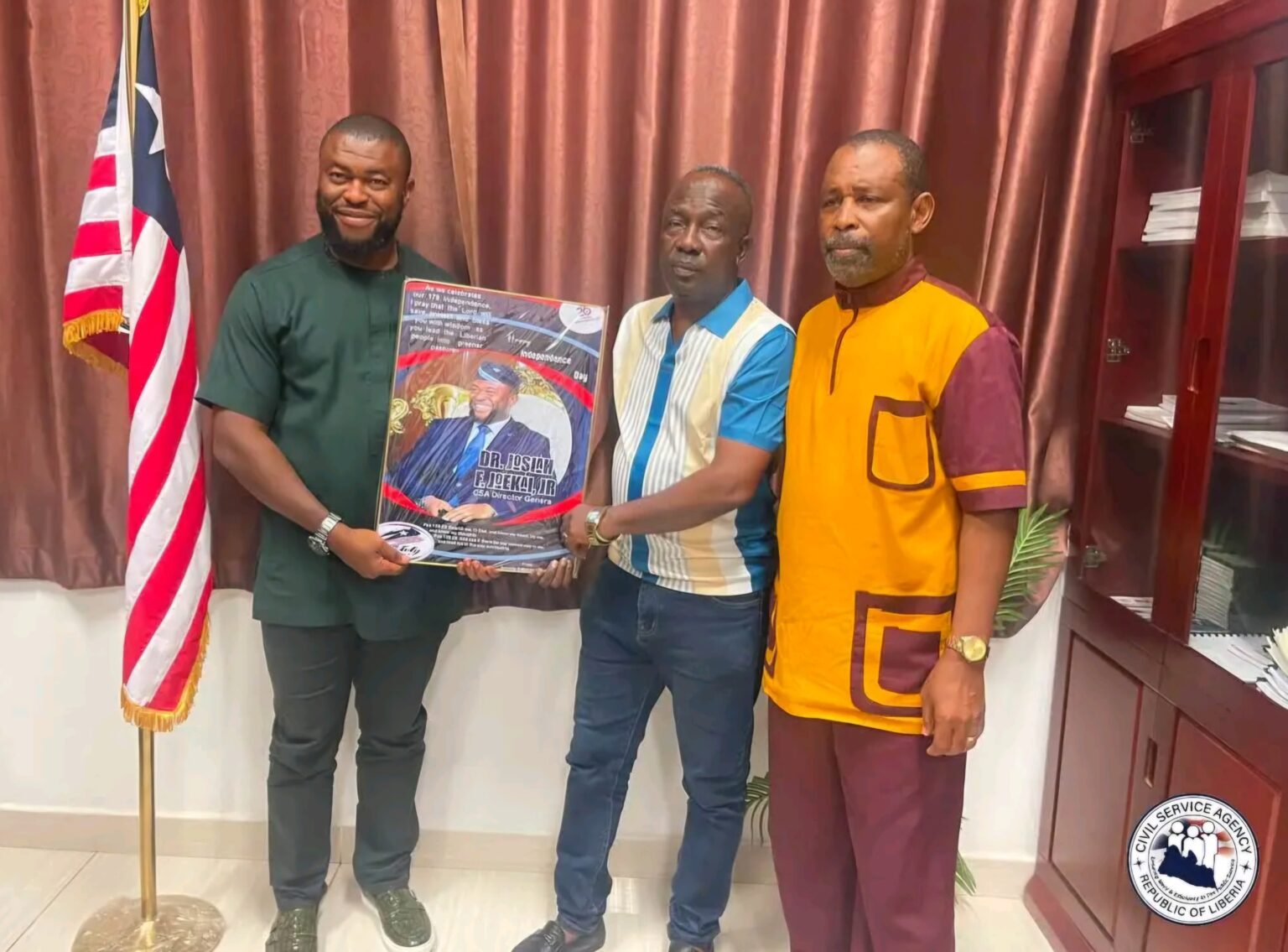 “Leadership Deserves Recognition” — Apostle Jallah Honors CSA Boss for Public Sector Transformation