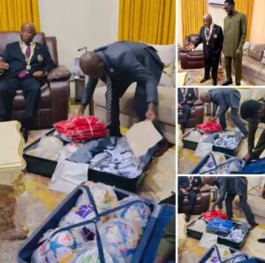 Liberia’s Youth and Sports Ambassador Kebe Presents Sporting Materials to President Boakai Ahead of 179th Independence Celebrations